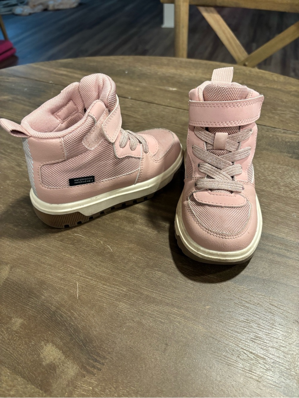 H&M Pink Kids Waterproof High-Top Boots 8.5